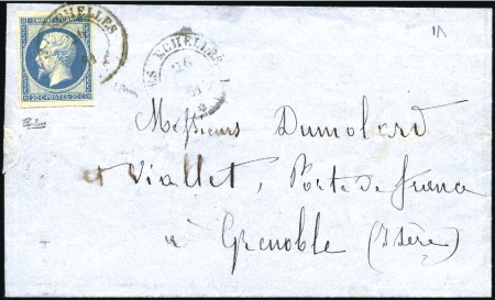 Stamp of Auction catalogues 1861 Càd sarde Les Echelles 26 janvier 61 sur 20c 
