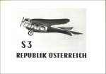 Stamp of Austria 1968 ORIGINAL ARTWORK by artist Peter Sinawehl of 