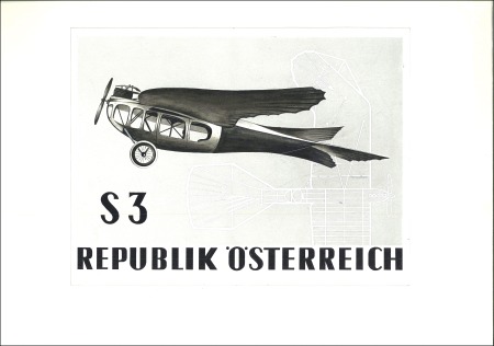 Stamp of Austria 1968 ORIGINAL ARTWORK by artist Peter Sinawehl of 