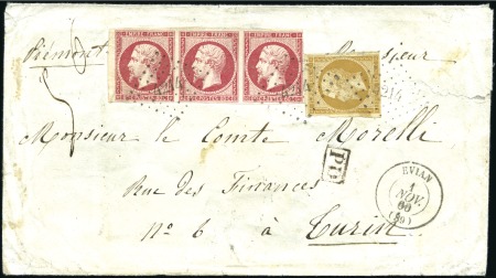Stamp of France Rare 5ème échelon d'Evian 01.11.60 pour le Piémont