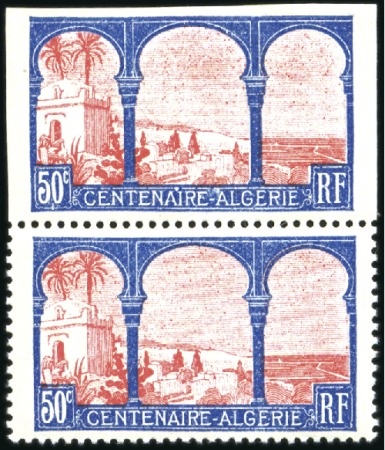 Stamp of France 1930 Centenaire de l'Algérie française NON DENTELE
