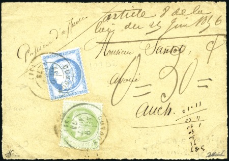 Stamp of France Devant de bande pour Papiers d'affaires avec Cérès