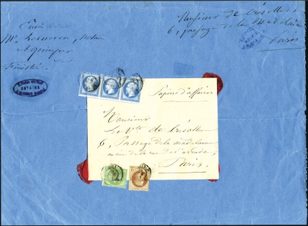 Stamp of France 1866 Envoi de Papiers d'affaires au 17è échelon de