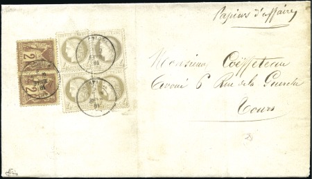 Stamp of France 1881 Rare 4è échelon du tarif OPR (Objet à prix ré
