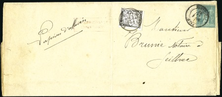 Stamp of France 1883-91, Trois plis "Papiers d'Affaires" taxés ave