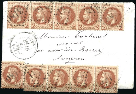 Stamp of France 2c Lauré avec variété "BOULE sous le menton" +2c "