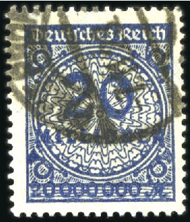 Stamp of Germany » German Empire 1923 20 Million BLUE-BLACK cancelled PADERBORN 7.1