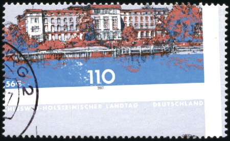 Stamp of Germany » German Empire 2001 Parliament 110pf with dramatic misperforation