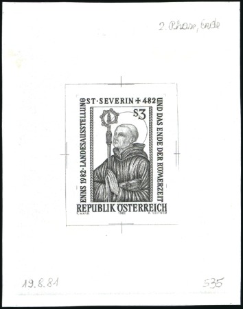 Stamp of Austria » 2nd. Republic 1982 Landesausstellung St.Severin 3s single die pr