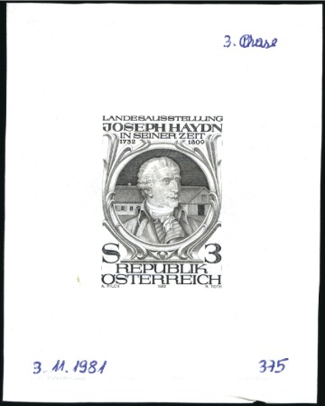 Stamp of Austria » 2nd. Republic 1982 Landesausstellung Josef Haydn 3s single die p