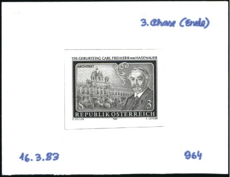 Stamp of Austria » 2nd. Republic 1983 Freiherr von Hasenauer Anniversary 3s single 