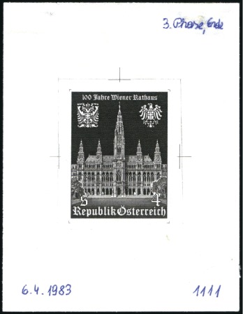 Stamp of Austria » 2nd. Republic 1983 Rathaus (Mayors House) of Vienna 4s single di