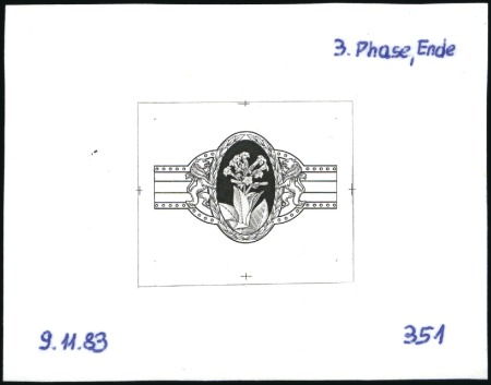 Stamp of Austria » 2nd. Republic 1984 Austria Tabak 4s50 single die proofs in black