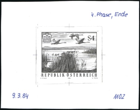 Stamp of Austria » 2nd. Republic 1984 Beauties of Nature in Austria: Lake Neusiedl 