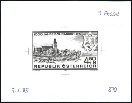 Stamp of Austria » 2nd. Republic 1985 City of Böheimkirchen Anniversary 4s50 single