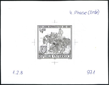 Stamp of Austria » 2nd. Republic 1985 1000 years of Königstetten 4s50 single die pr