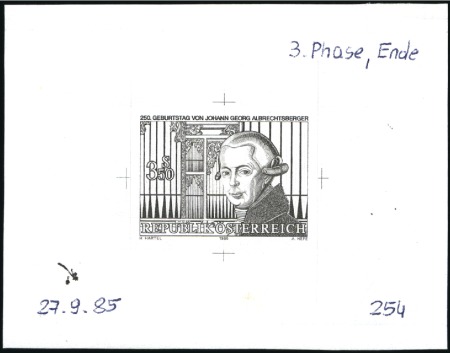 Stamp of Austria » 2nd. Republic 1986 Anniversary of Johann Georg Albrechtsberger 3