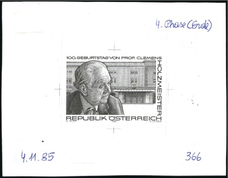 Stamp of Austria » 2nd. Republic 1986 Anniversary of architect Clemens Holzmeister 