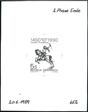 Stamp of Austria » 2nd. Republic 1990 600 Years of International Postal Routes, sin