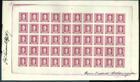 Stamp of Bosnia and Herzegovina » Austrian Post Offices 1917-1918 2kr carmine in imperforate ungummed comp