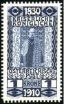 Stamp of Austria » 1890-1918 Issues  1910 Birthday Issue 50h, 60h and 1kr perf. proofs,