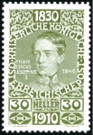 Stamp of Austria » 1890-1918 Issues  1910 Birthday Issue proofs of 1h, 2h, 5h, 6h, 10h,