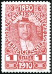 Stamp of Austria » 1890-1918 Issues  1910 Birthday Issue 1h to 35h, 76 colour proofs of