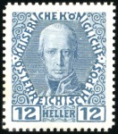 Stamp of Austria » 1890-1918 Issues  1908-13 Definitives group of 20 proofs with line p
