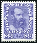 Stamp of Austria » 1890-1918 Issues  1908-13 Definitives 1h to 35h in group of over 40 