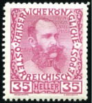 Stamp of Austria » 1890-1918 Issues  1908-13 Definitives 1h to 35h in group of over 40 