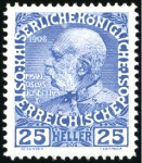 Stamp of Austria » 1890-1918 Issues  1908-13 Definitives 1h to 35h in group of over 23 