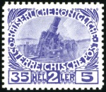 Stamp of Austria » 1890-1918 Issues  1915 Widows & Orphans 35h showing different design