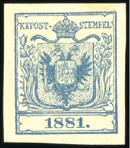 Stamp of Austria » 1850 Issue 1kr to 9kr Exhibition reprints for the 1881, 1890 