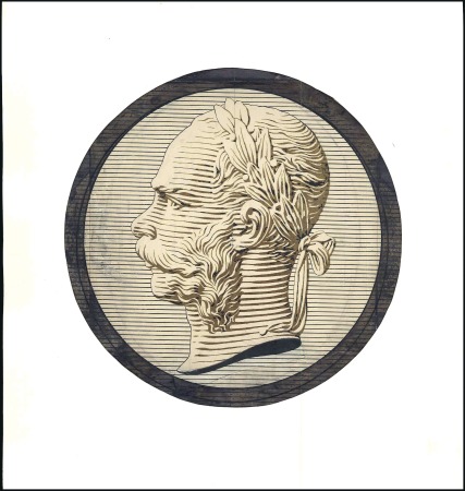 Stamp of Austria » 1890-1918 Issues  1890 Franz Joseph enlarged hand-drawn pen & ink es