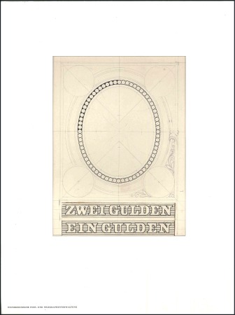 Stamp of Austria » 1890-1918 Issues  1890 Franz Joseph enlarged hand-drawn pen, ink & p