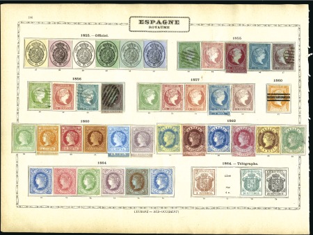 Stamp of Spain 1850-1910, Old-time collection on five Maury album
