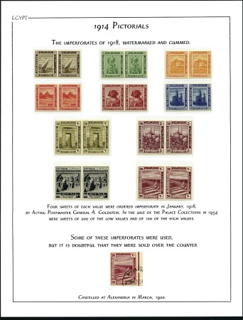 Stamp of Egypt » 1914-1922 Pictorials 1914 First Pictorial Issue complete set of 10 valu