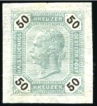 Stamp of Austria » 1890-1918 Issues  1890-1891 Beautiful selection of 52 imperforate co