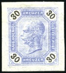 Stamp of Austria » 1890-1918 Issues  1890-1891 Beautiful selection of 52 imperforate co