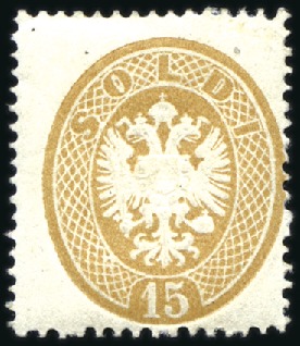 Stamp of Italian States » Lombardy Venetia 1863 2s to 15s and 1864 2s to 15s, two complete mi