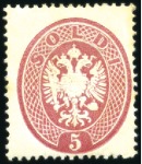 Stamp of Italian States » Lombardy Venetia 1863 2s to 15s and 1864 2s to 15s, two complete mi