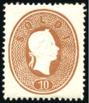 Stamp of Italian States » Lombardy Venetia 1860-61 5s rose and 10s brown,, mint, fresh, very 