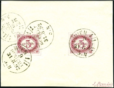 Stamp of Austria 1894 Issue selection of handpainted essays for the
