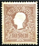 Stamp of Italian States » Lombardy Venetia 1858 3s black, 10s brown and 15s blue, type I, min