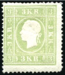 Stamp of Austria » 1859 Issue 1859 2kr yellow, 3s green, 5s rose, 10s brown and 