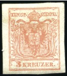 Stamp of Austria » 1850 Issue 1850 1kr to 9kr two complete sets, mint, showing b