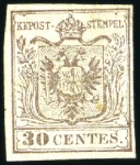 Stamp of Italian States » Lombardy Venetia 1850 5c to 45c mint selection, showing both hand m