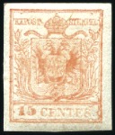 Stamp of Italian States » Lombardy Venetia 1850 5c to 45c mint selection, showing both hand m