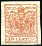 Stamp of Italian States » Lombardy Venetia 1850 5c to 45c mint selection, showing both hand m