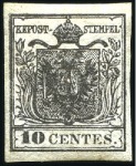 Stamp of Italian States » Lombardy Venetia 1850 5c to 45c mint selection, showing both hand m